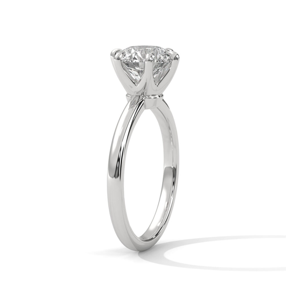 1.5 CT Round Six Prong Lab Grown Diamond Engagement Ring for Women - Image 8