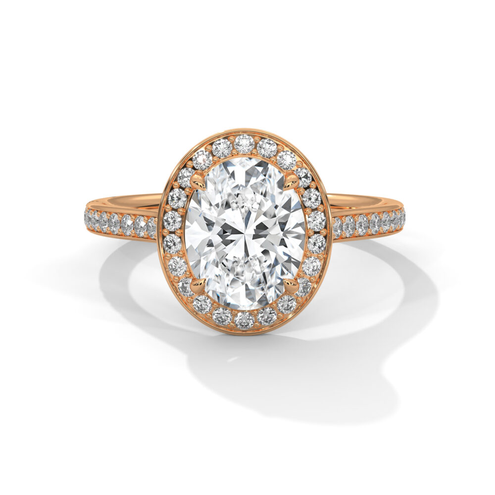 1.5 CT Oval Brilliant Cut Lab Grown Diamond Engagement Ring for Women - Image 4