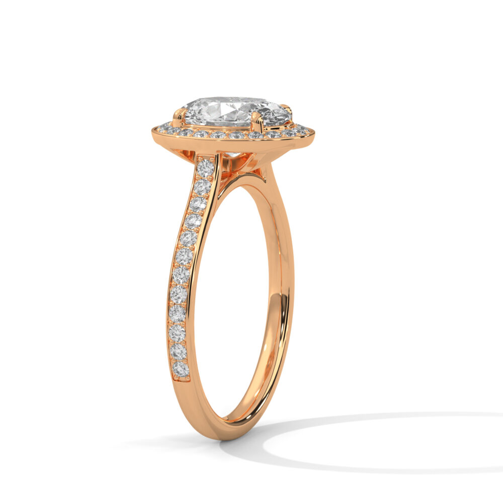 1.5 CT Oval Brilliant Cut Lab Grown Diamond Engagement Ring for Women - Image 5