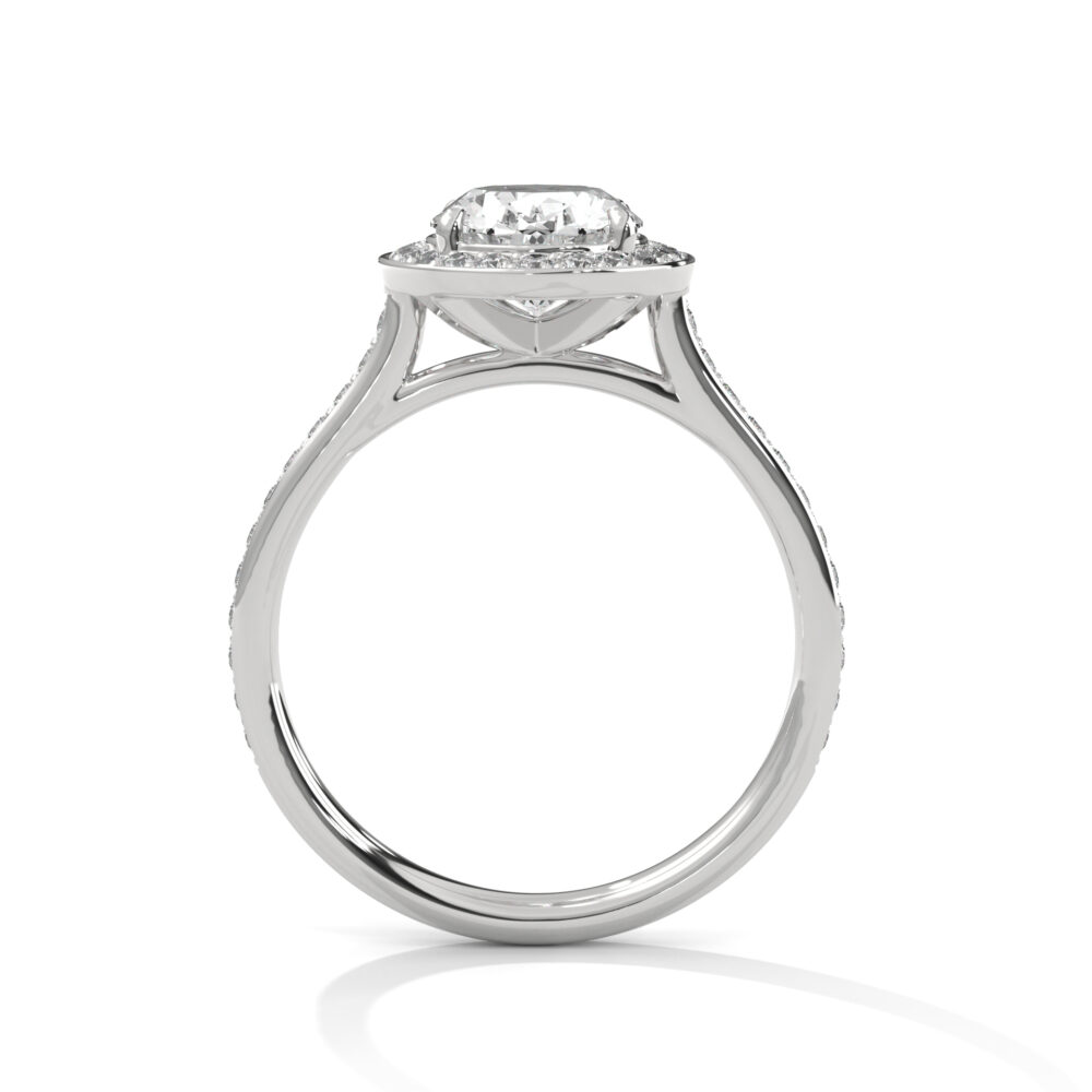 1.5 CT Oval Brilliant Cut Lab Grown Diamond Engagement Ring for Women - Image 3