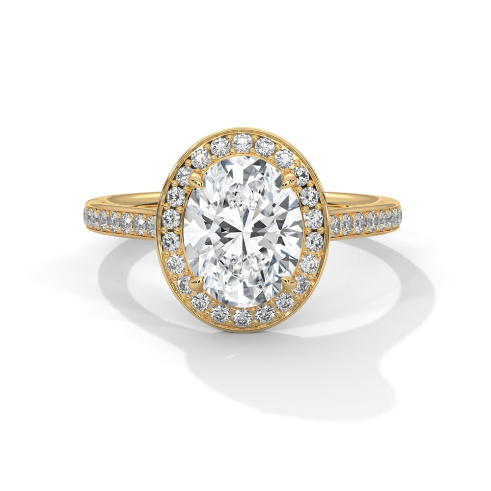 1.5 CT Oval Brilliant Cut Lab Grown Diamond Engagement Ring for Women - Image 7
