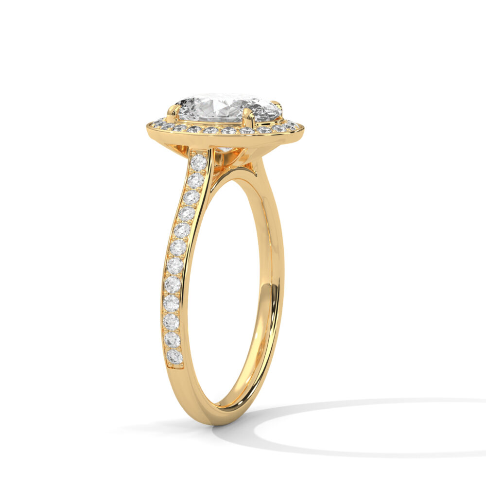 1.5 CT Oval Brilliant Cut Lab Grown Diamond Engagement Ring for Women - Image 8