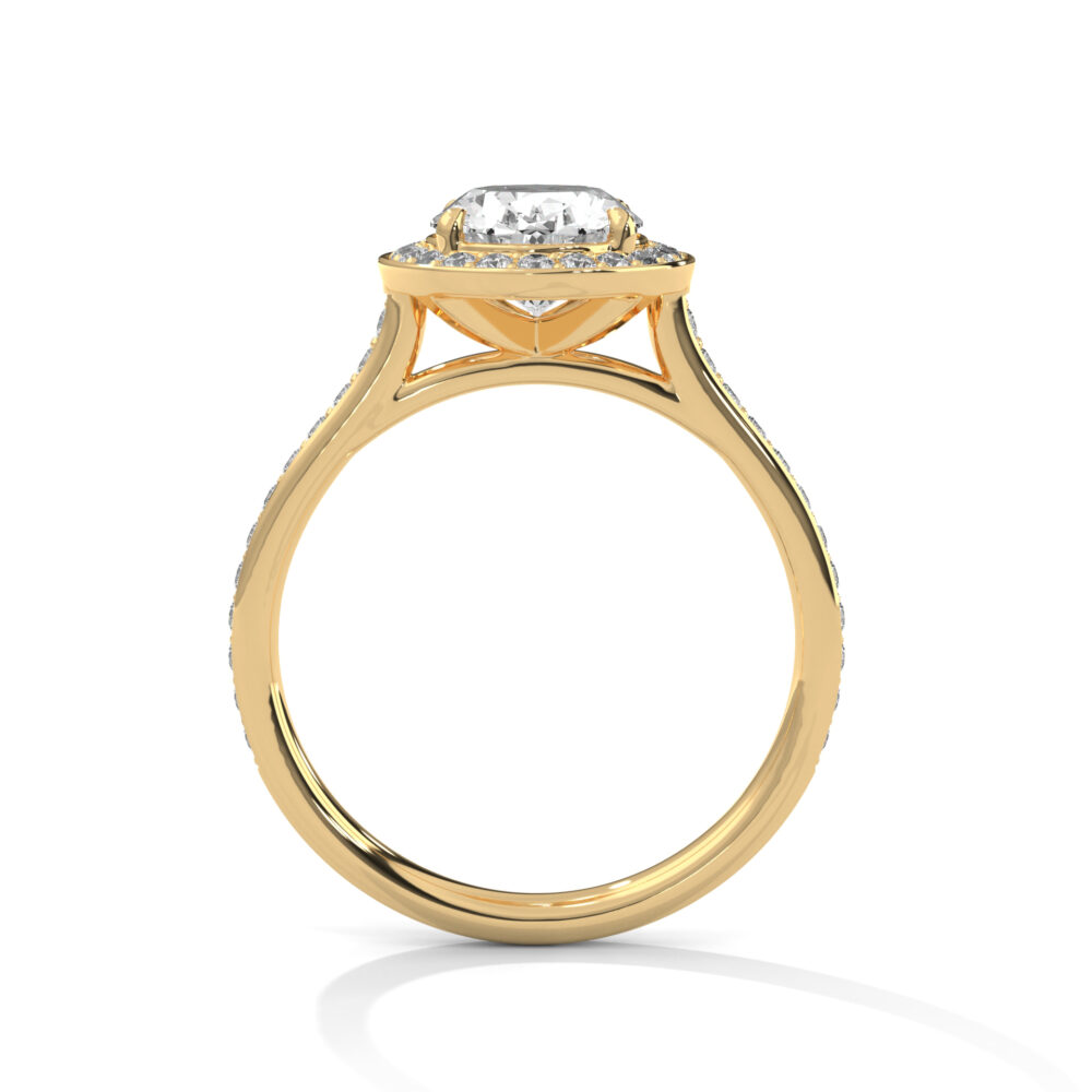 1.5 CT Oval Brilliant Cut Lab Grown Diamond Engagement Ring for Women - Image 9