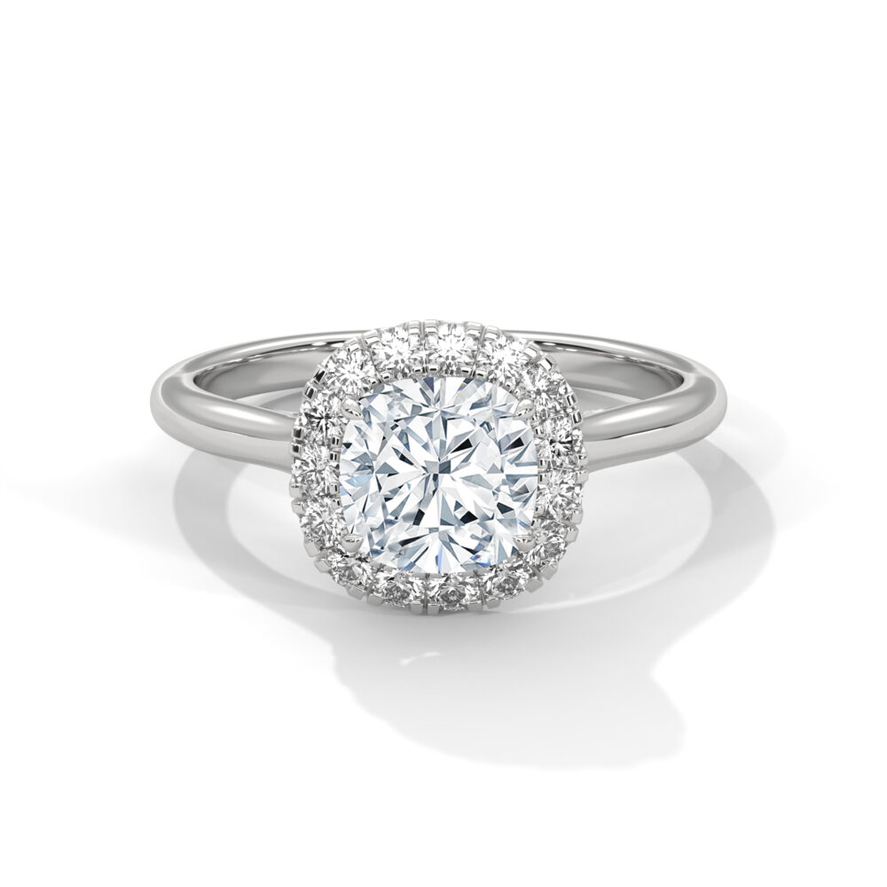 1.5 CT Square Cushion Cut Lab Grown Diamond Engagement Ring for women - Image 5