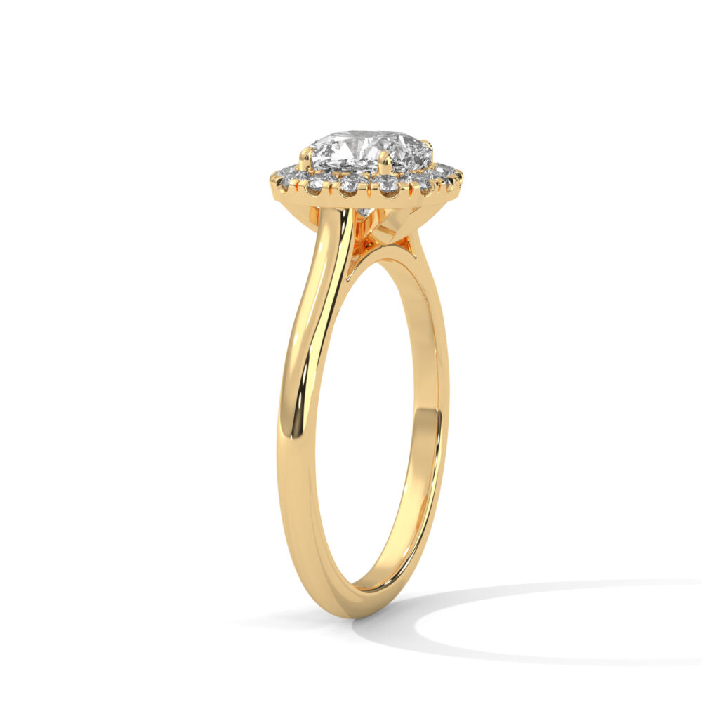 1.5 CT Square Cushion Cut Lab Grown Diamond Engagement Ring for women - Image 3