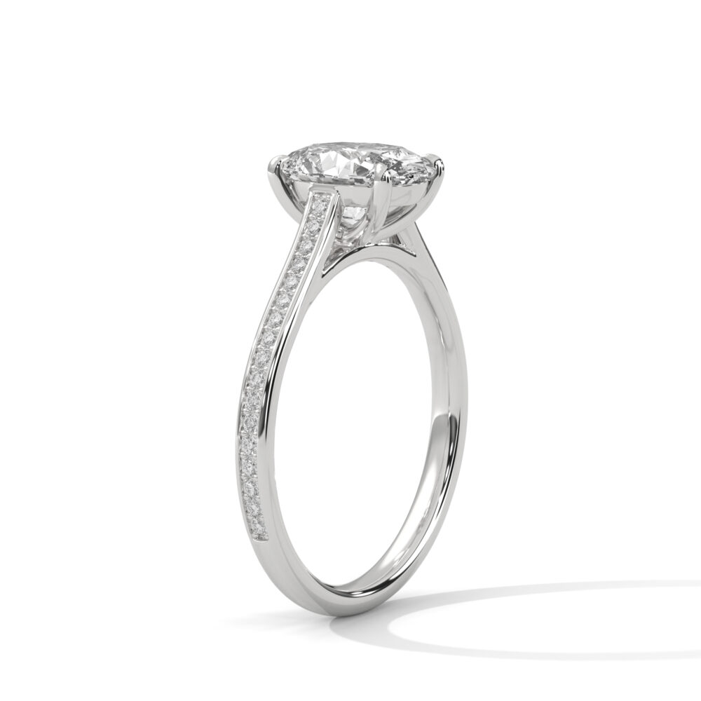 2 CT Best Oval Lab Grown Diamond Engagement Ring for Women - Image 3