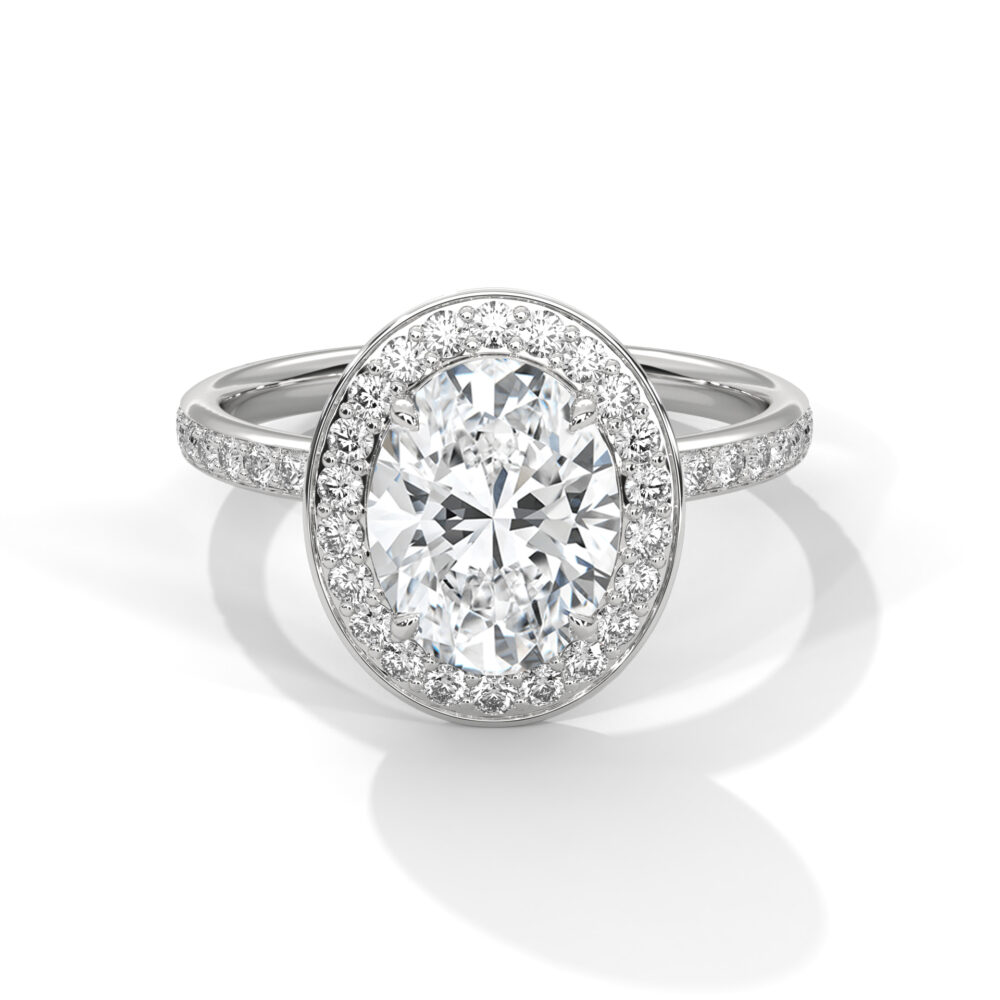 2 CT Innovate Oval Lab Grown Diamond Engagement Ring for Women