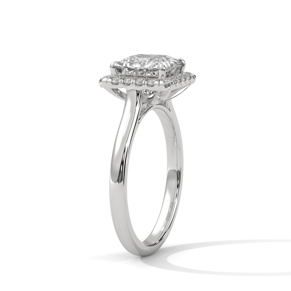 1 CT Princess Cut Lab Diamond Engagement Ring for Women - Image 4