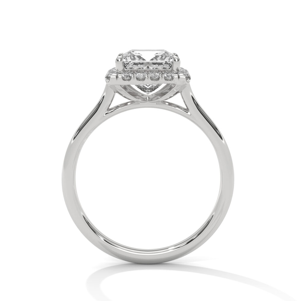 1 CT Princess Cut Lab Diamond Engagement Ring for Women - Image 3