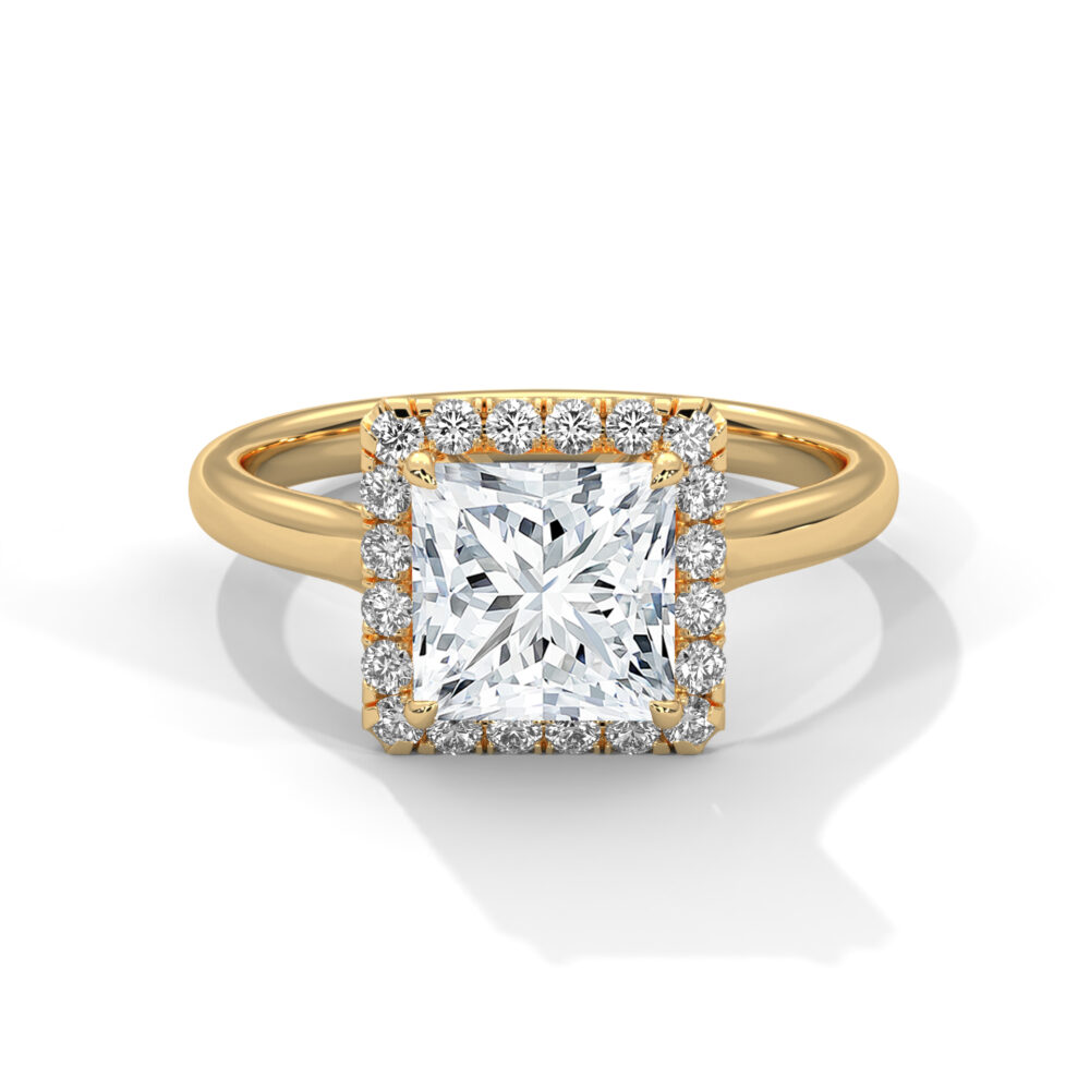 1 CT Princess Cut Lab Diamond Engagement Ring for Women - Image 9
