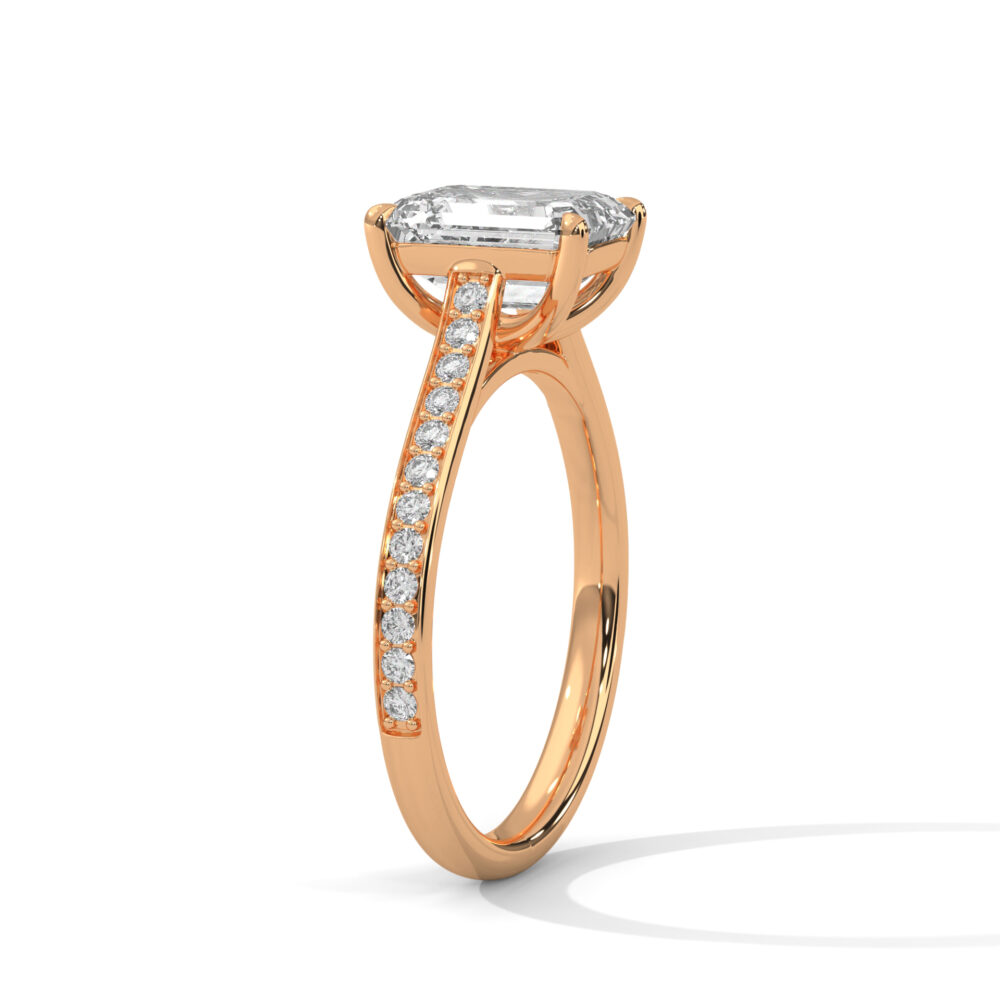 1 CT Emerald Cut Lab Grown Diamond Luxury Engagement Ring for Women - Image 6