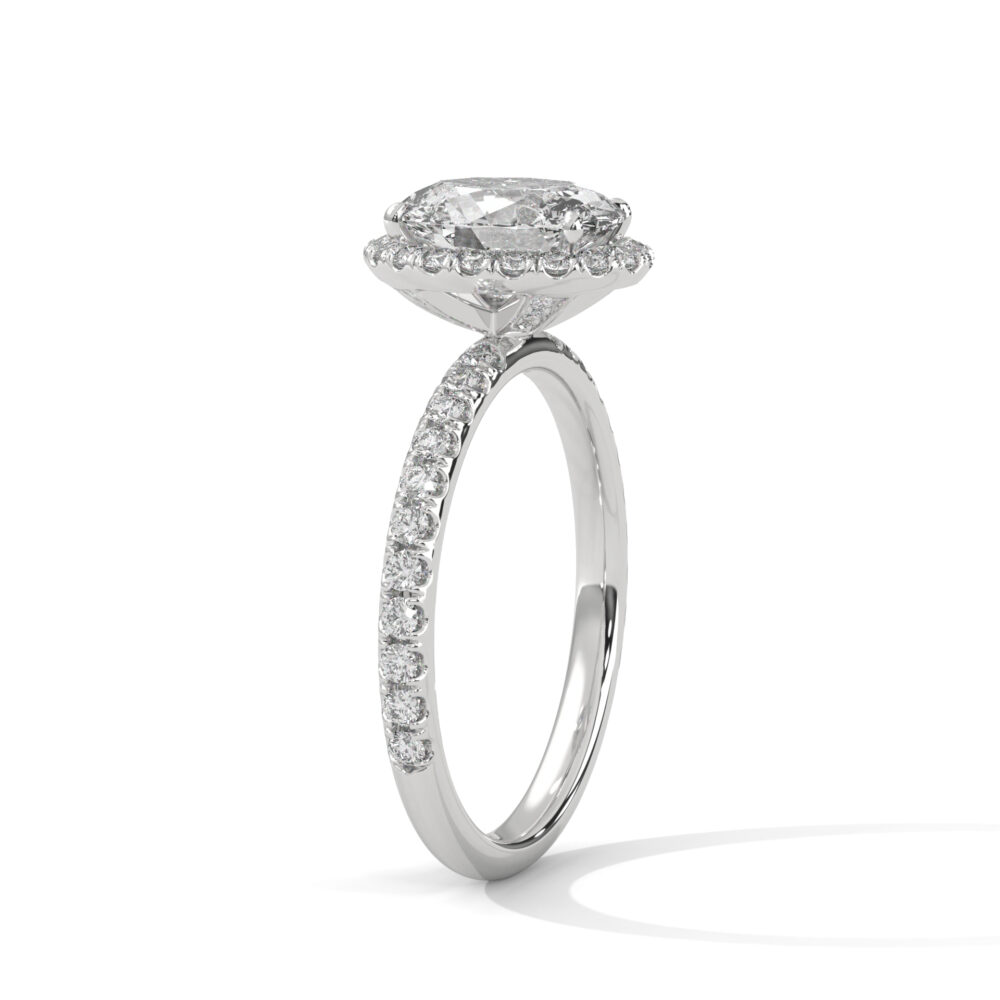 1.5 CT Oval Brilliant Cut Lab Grown Diamond Engagement Ring - Image 3