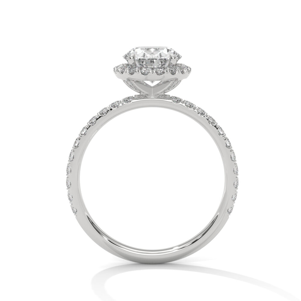 1.5 CT Oval Brilliant Cut Lab Grown Diamond Engagement Ring - Image 4