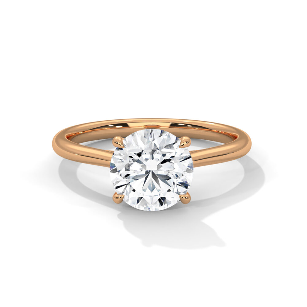 2 CT Round Lab Grown Diamond Engagement,Solitaire Ring - Image 5