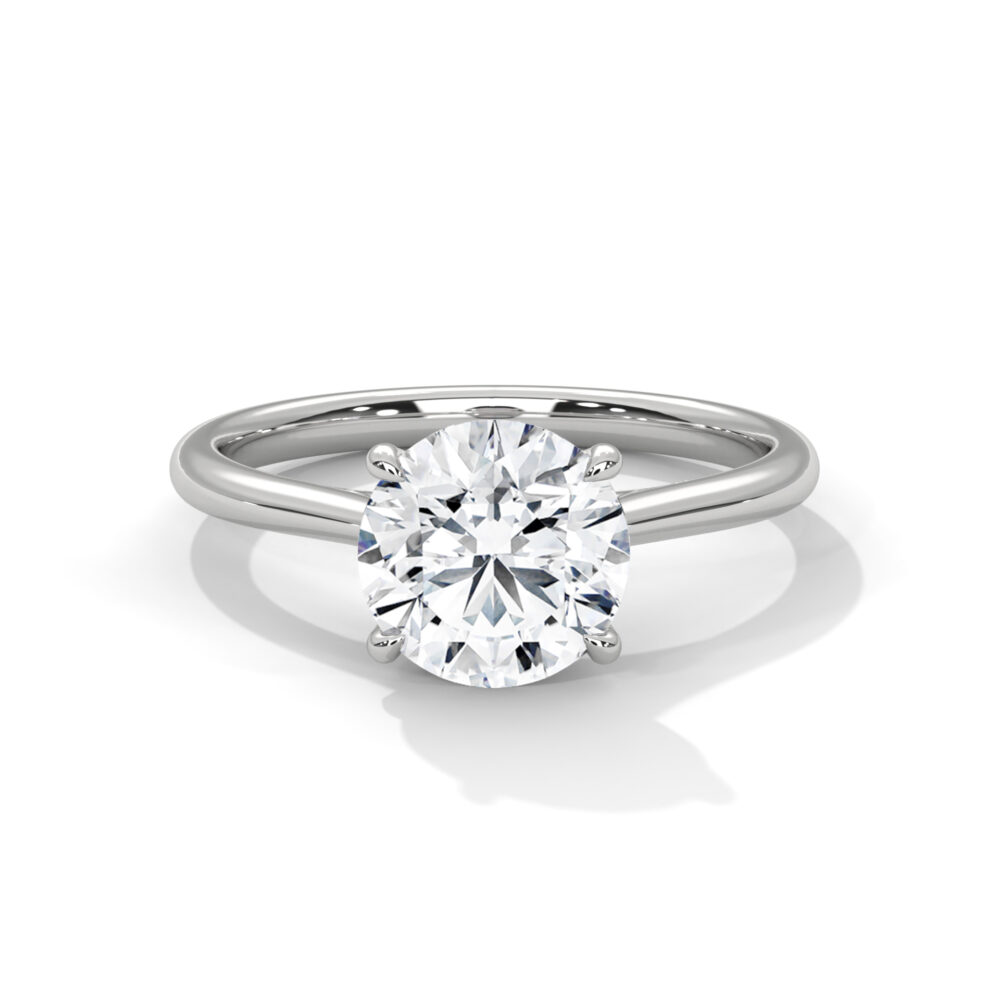 2 CT Round Lab Grown Diamond Engagement,Solitaire Ring