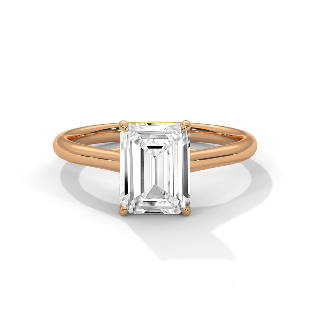 2 CT Emerald Cut Diamond Engagement Ring, EF/VVS Lab Grown Diamond Ring - Image 5