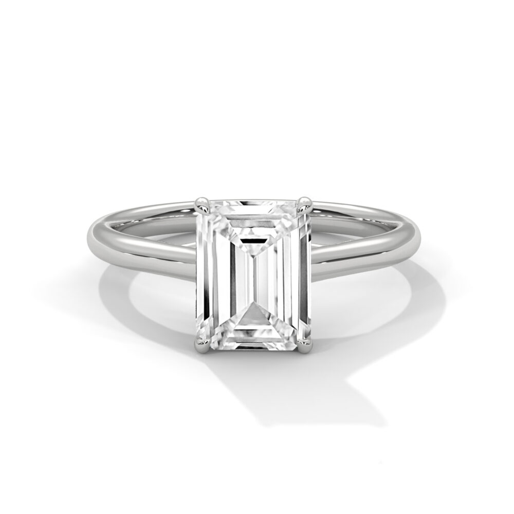 2 CT Emerald Cut Diamond Engagement Ring, EF/VVS Lab Grown Diamond Ring - Image 9