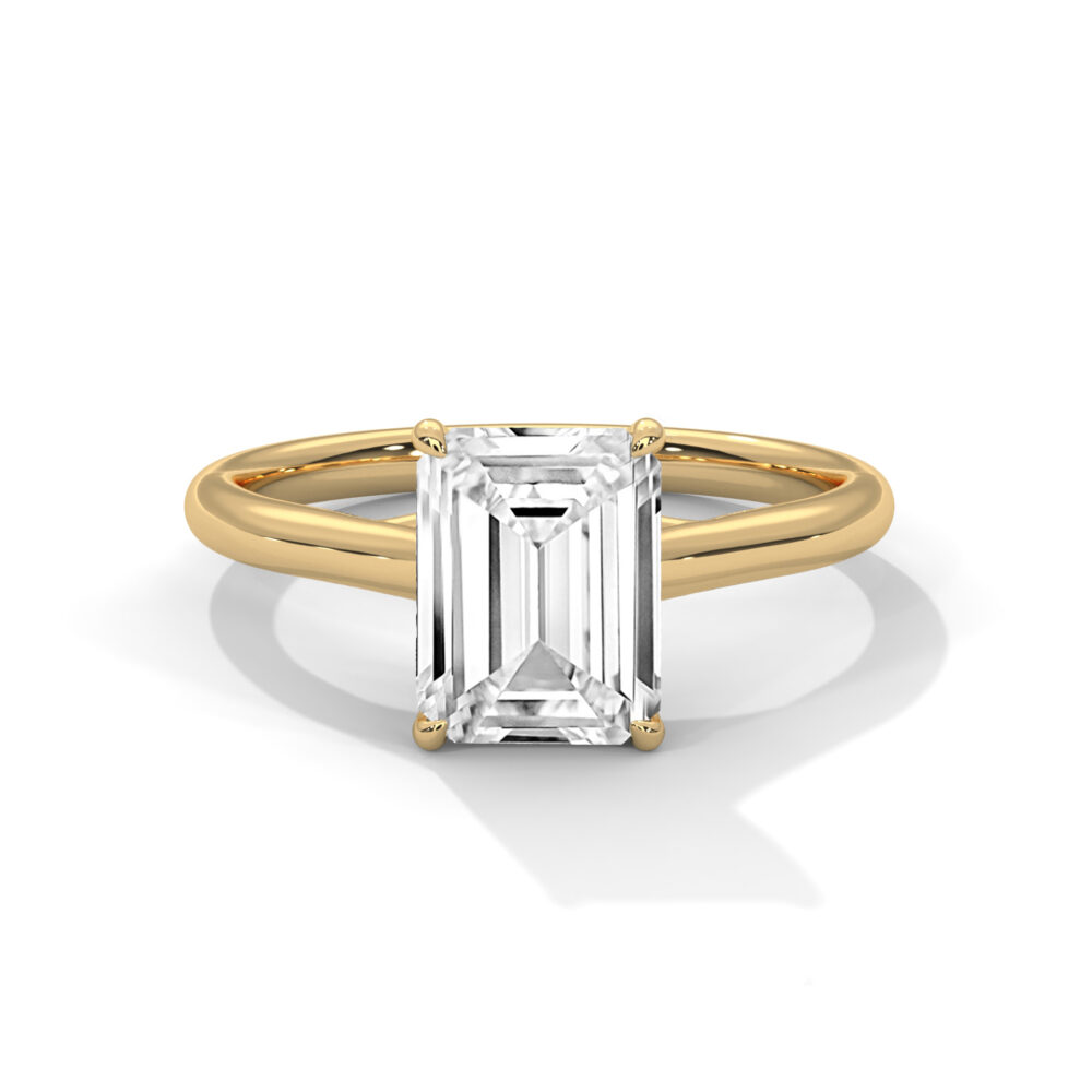 2 CT Emerald Cut Diamond Engagement Ring, EF/VVS Lab Grown Diamond Ring