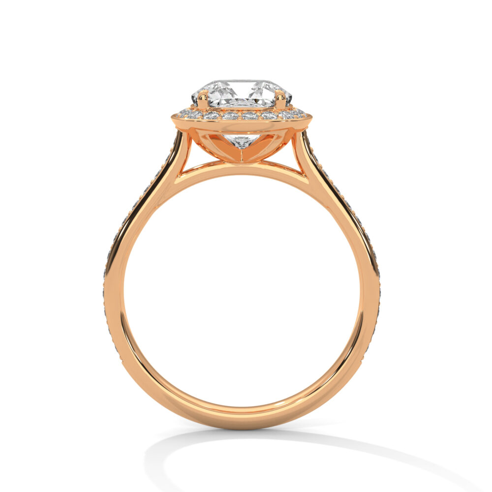 1 CT Cushion Cut Lab Grown Diamond Halo Engagement Ring for women - Image 7
