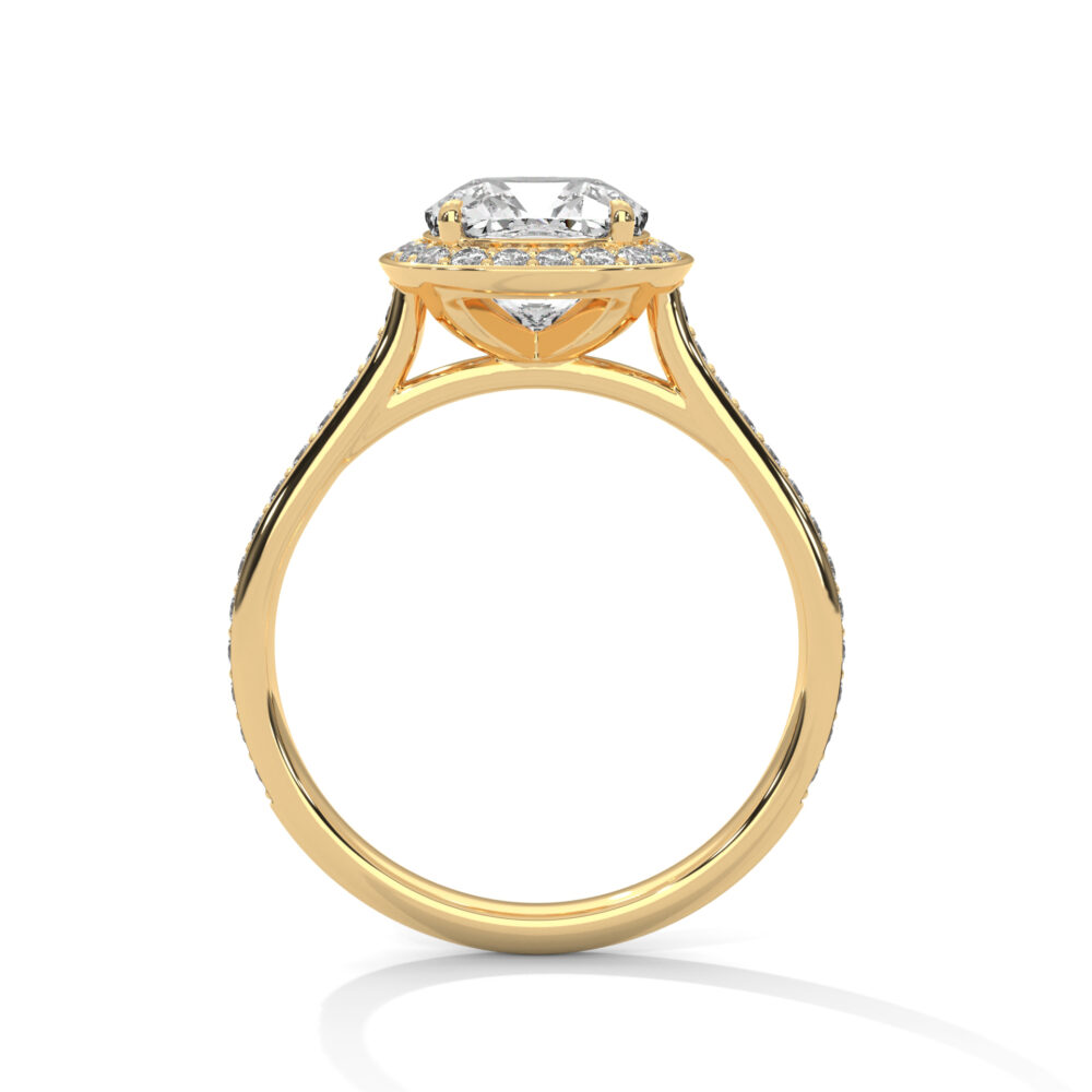 1 CT Cushion Cut Lab Grown Diamond Halo Engagement Ring for women - Image 10