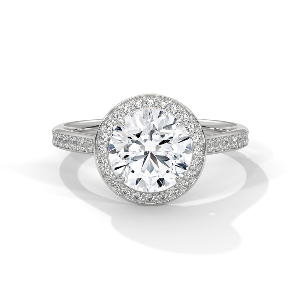 2 CT Round lab Grown Diamond Engagement Ring for Women - Image 9