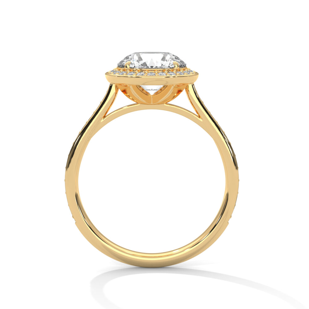 2 CT Round lab Grown Diamond Engagement Ring for Women - Image 2