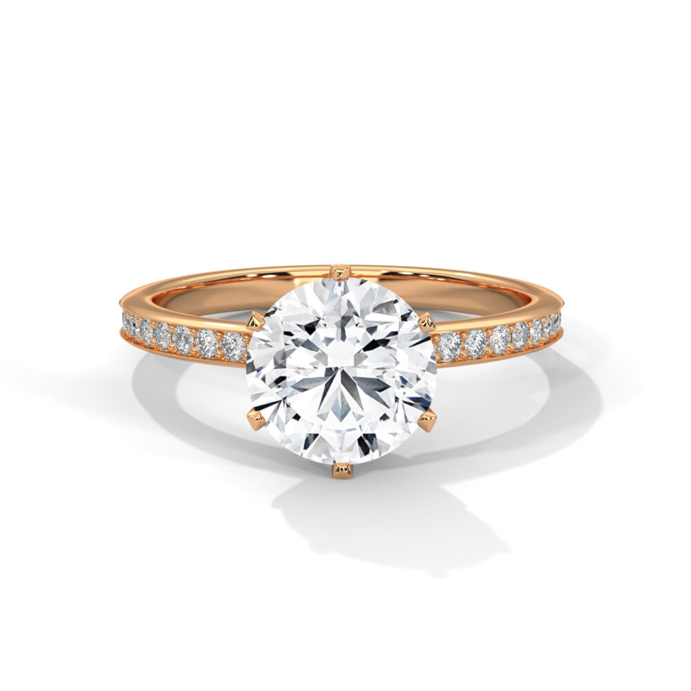 1.5 CT Round Lab Grown Diamond Halo Engagement Ring for Women - Image 4