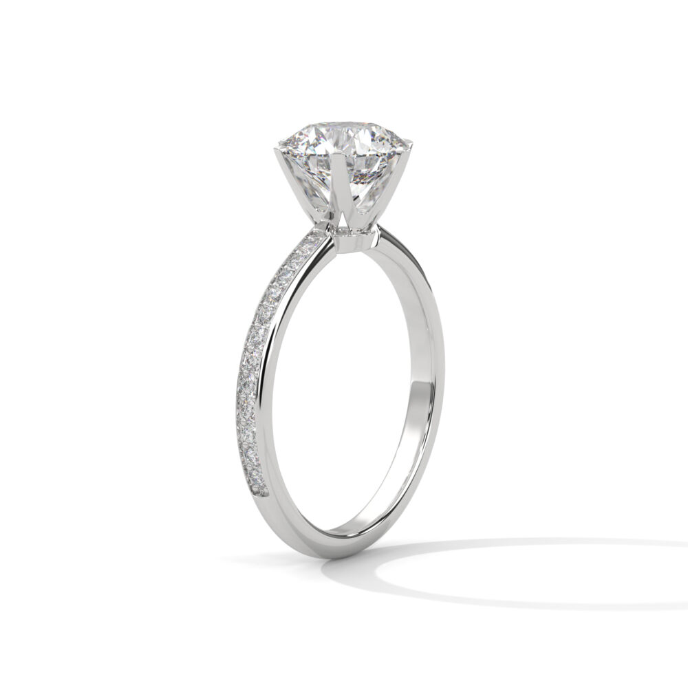 1.5 CT Round Lab Grown Diamond Halo Engagement Ring for Women - Image 3
