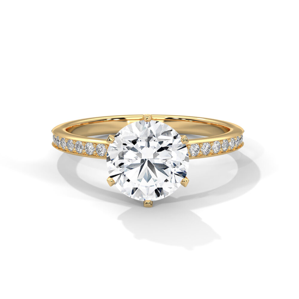 1.5 CT Round Lab Grown Diamond Halo Engagement Ring for Women - Image 6