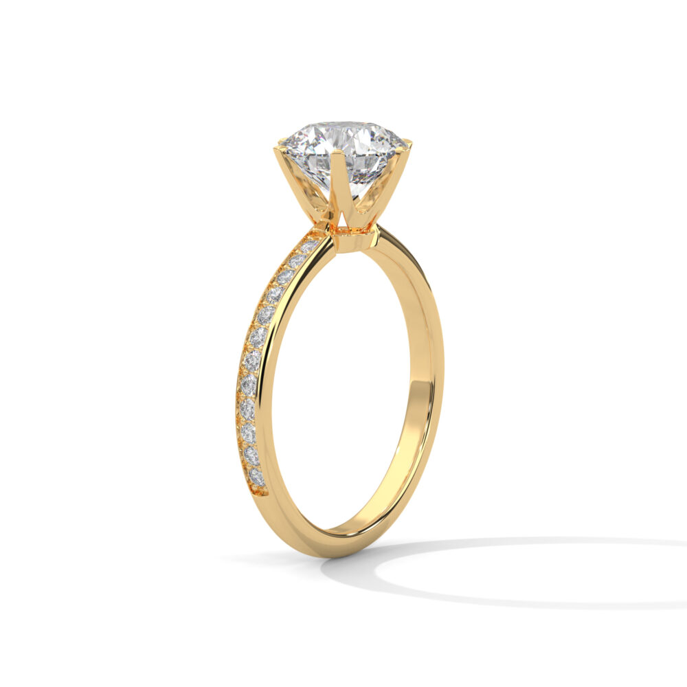 1.5 CT Round Lab Grown Diamond Halo Engagement Ring for Women - Image 8