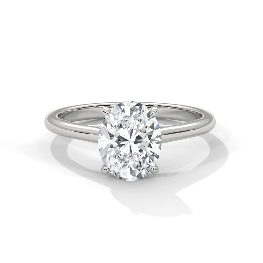 3 CT Oval cut Lab Grown Diamond Engagement Ring for Women