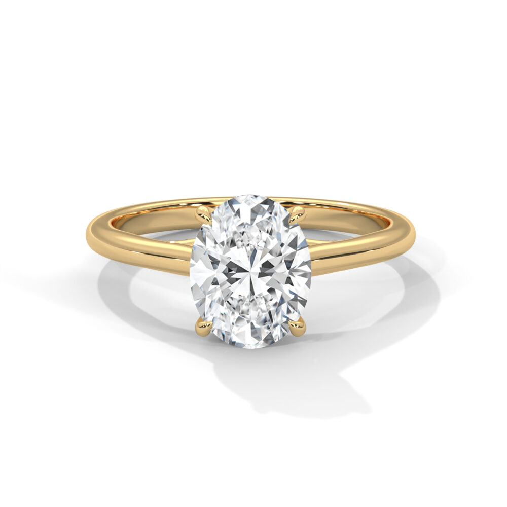 3 CT Oval cut Lab Grown Diamond Engagement Ring for Women - Image 9
