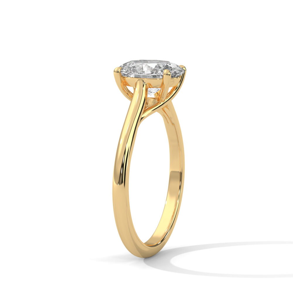 3 CT Oval cut Lab Grown Diamond Engagement Ring for Women - Image 10