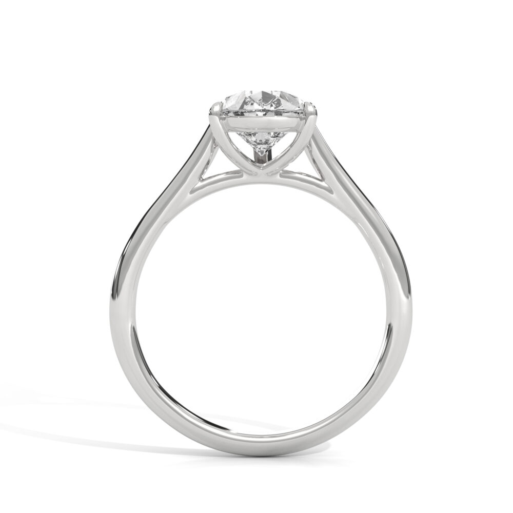 1 CT Pear Shaped Lab Grown Diamond Engagement Ring - Image 4
