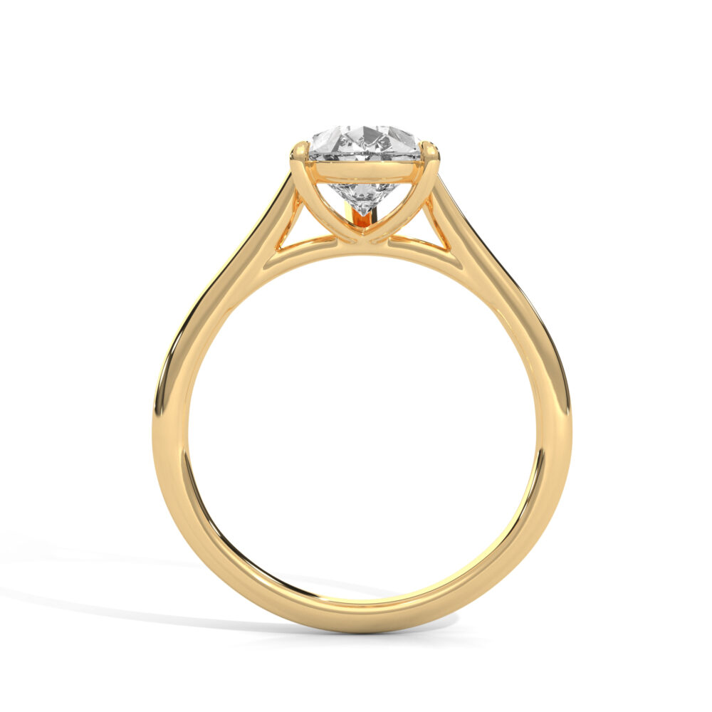 1 CT Pear Shaped Lab Grown Diamond Engagement Ring - Image 10