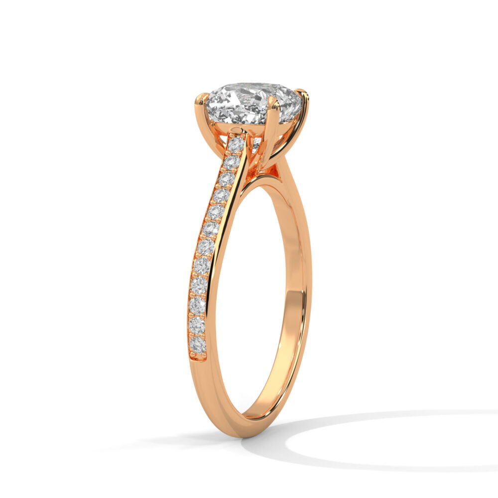 2 CT Cushion Cut Lab Grown Diamond Wedding Ring - Image 8