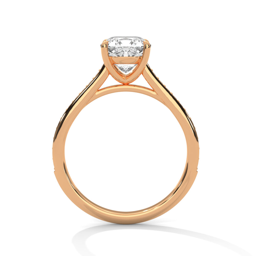 2 CT Cushion Cut Lab Grown Diamond Wedding Ring - Image 7