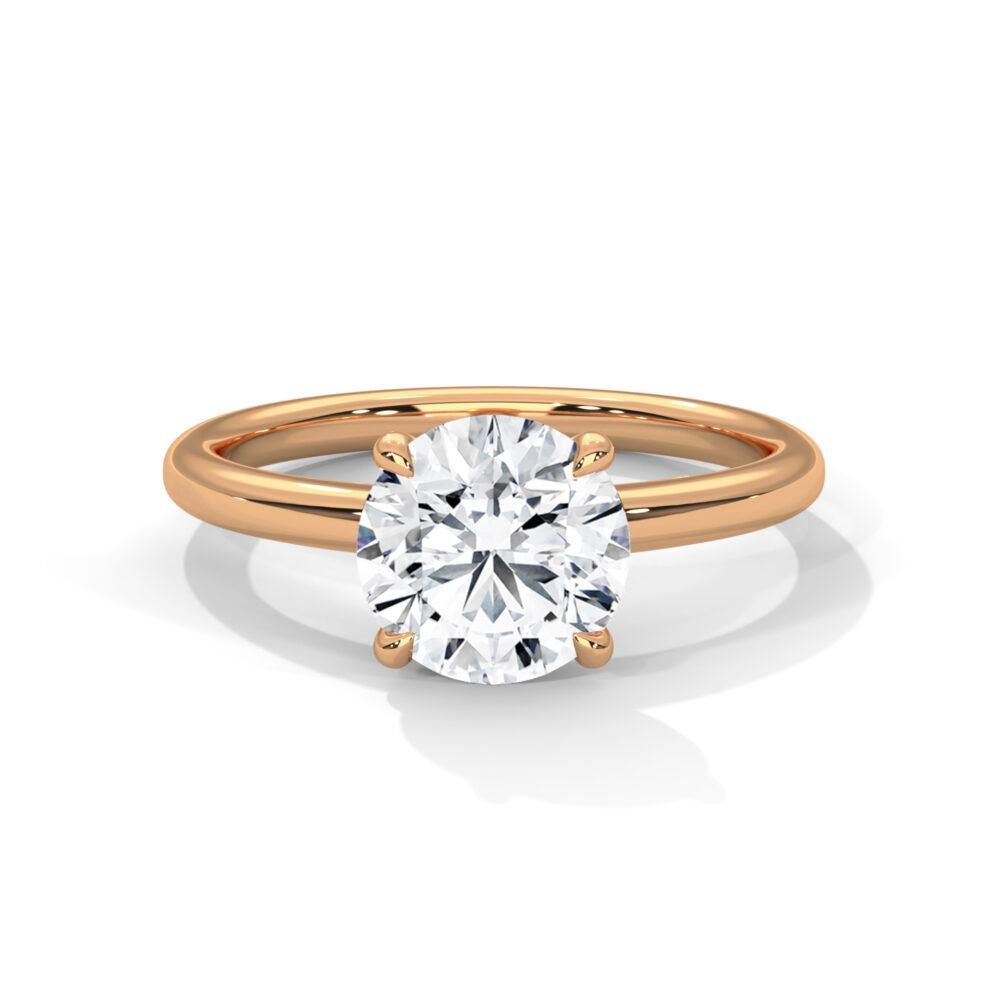 1.5 CT Round Lab Grown Diamond Eco Friendly Halo Engagement Ring - Image 5
