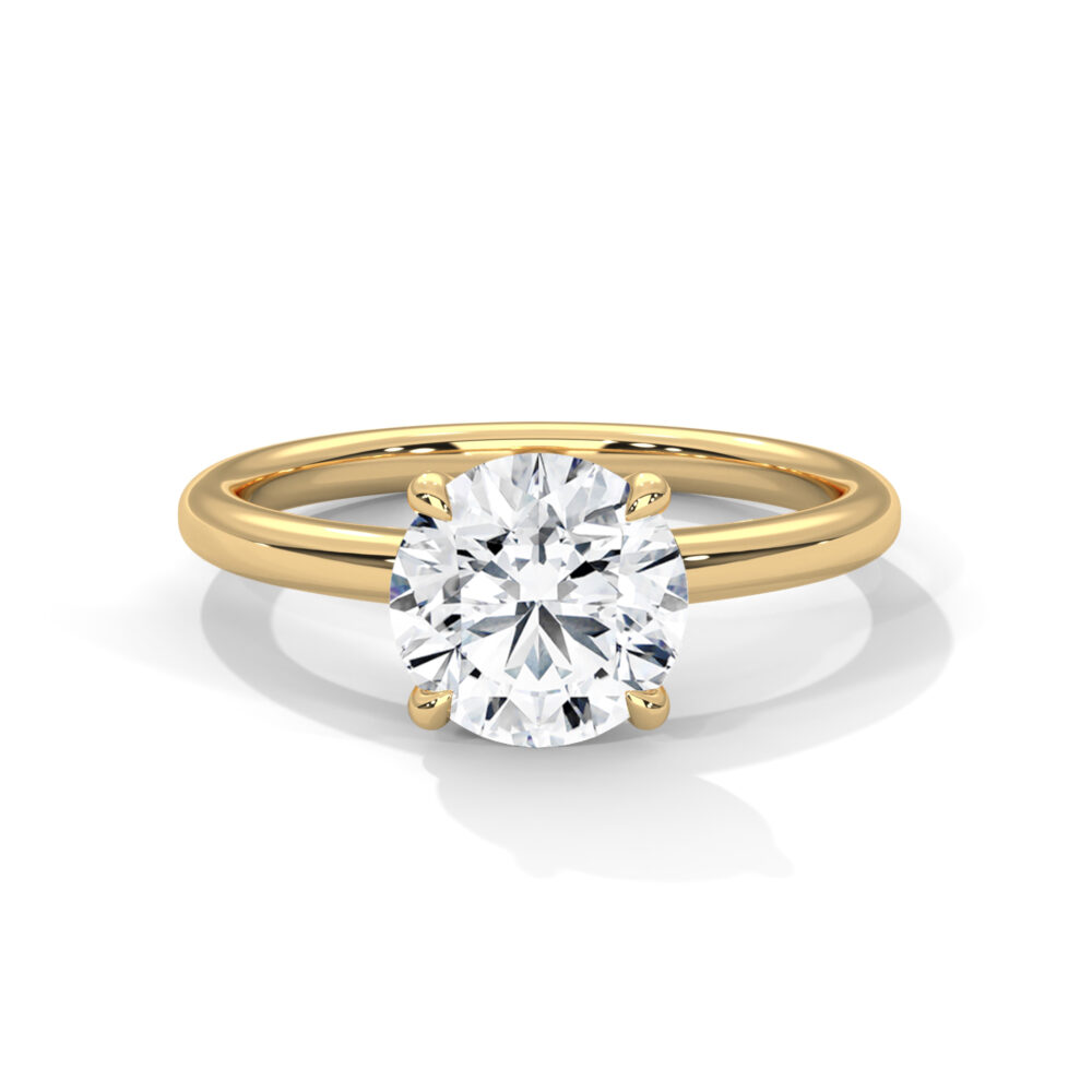 1.5 CT Round Lab Grown Diamond Eco Friendly Halo Engagement Ring