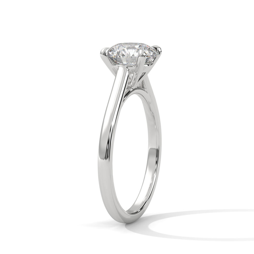 1.25 CT Round Lab Grown Eco Friendly Diamond Engagement Ring - Image 3