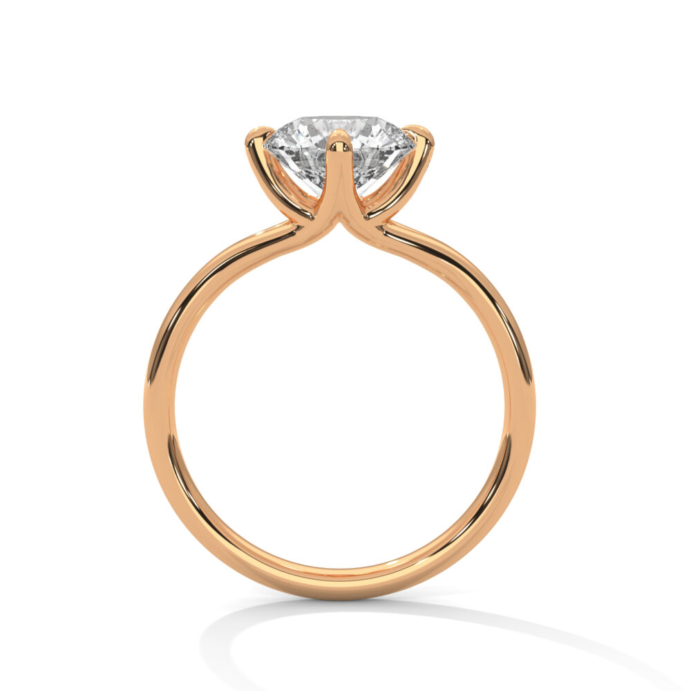 2.5 CT Round Lab Grown Diamond Engagement Ring - Image 6
