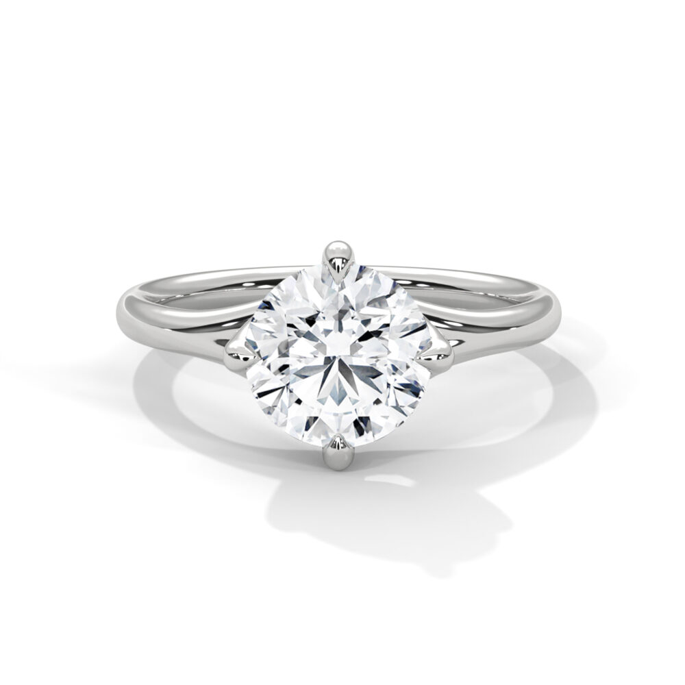 2.5 CT Round Lab Grown Diamond Engagement Ring