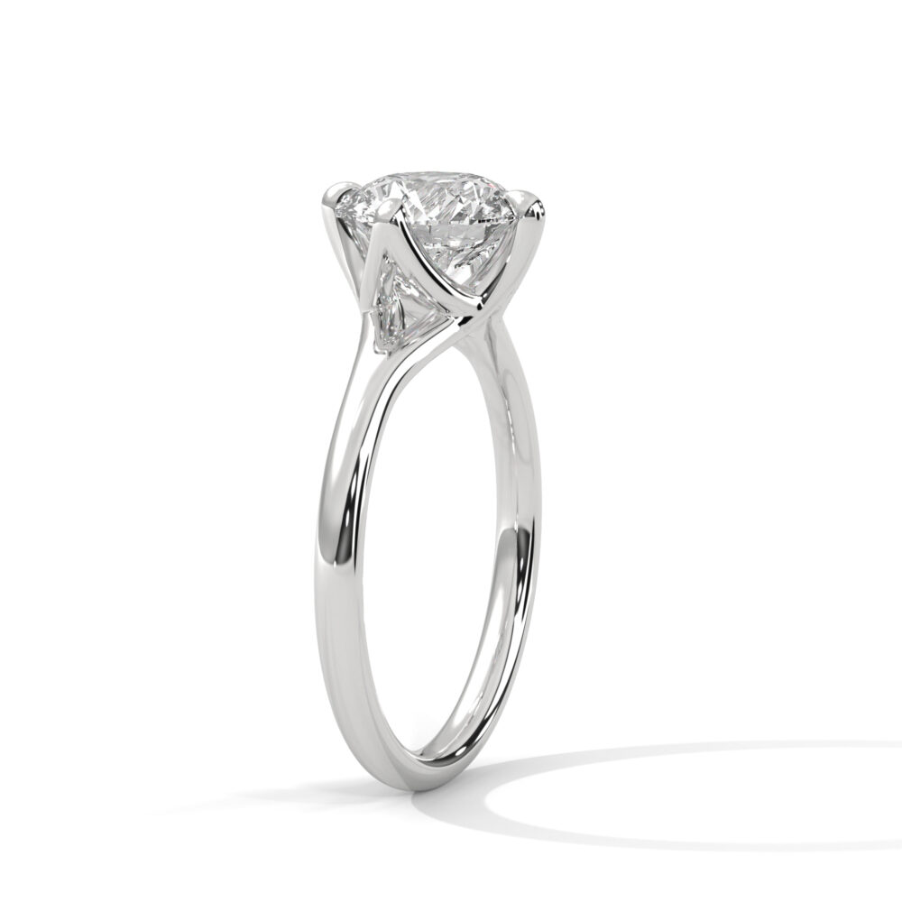 2.5 CT Round Lab Grown Diamond Engagement Ring - Image 3