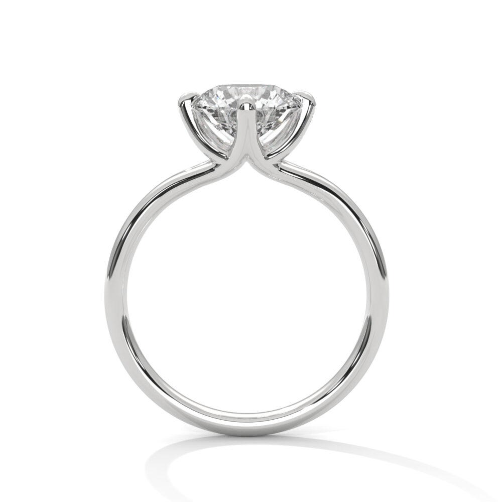 2.5 CT Round Lab Grown Diamond Engagement Ring - Image 4