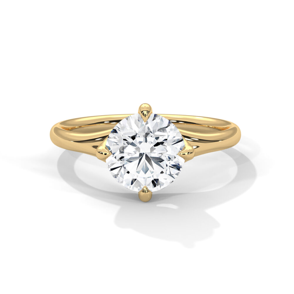 2.5 CT Round Lab Grown Diamond Engagement Ring - Image 9