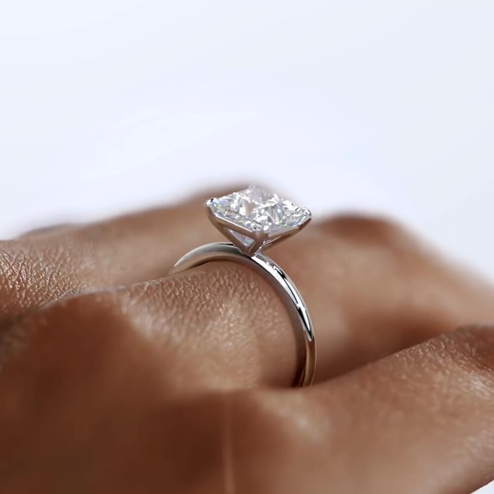 1.5 CT Princess Cut Lab Diamond Engagement Ring for Women - Image 6
