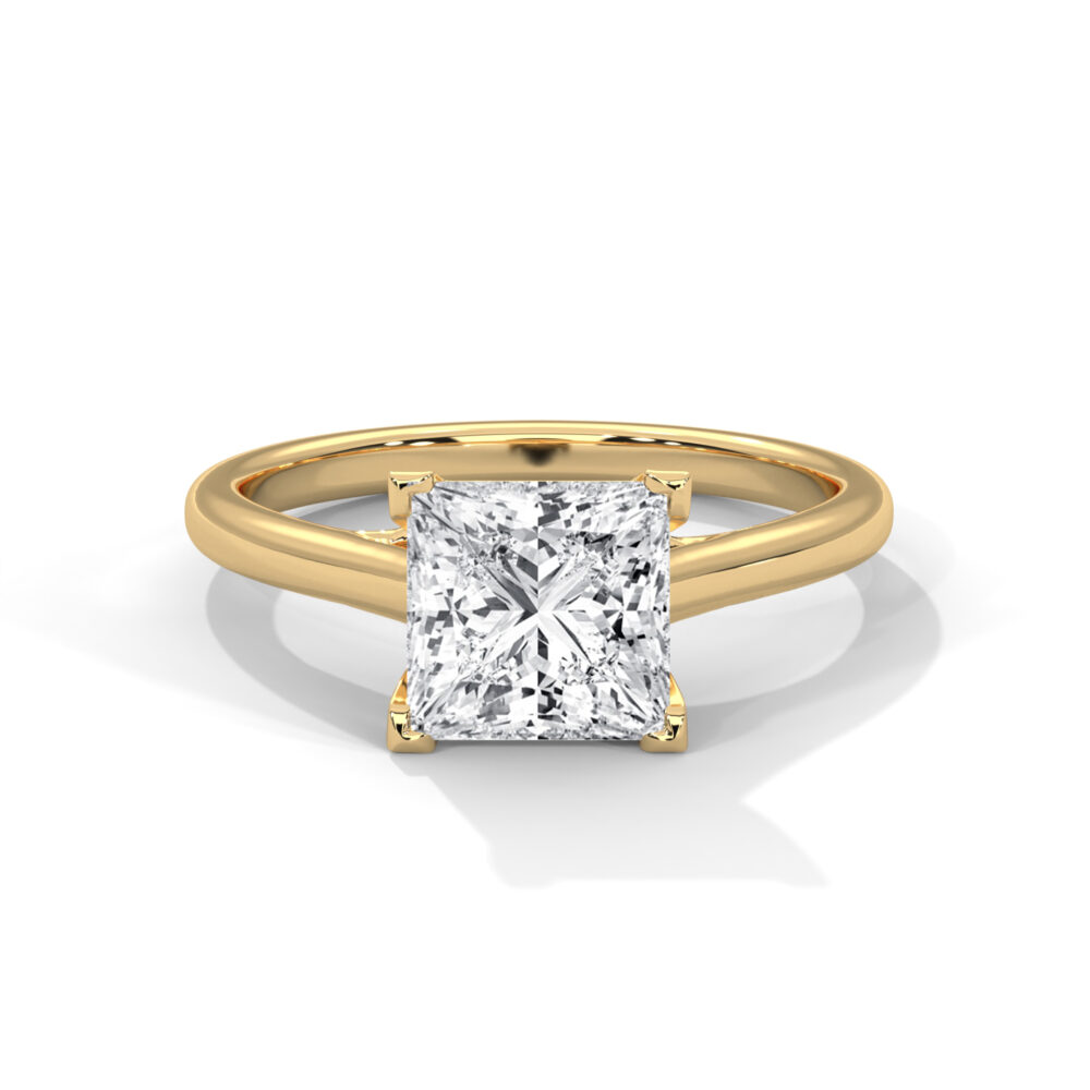 1.5 CT Princess Cut Lab Diamond Engagement Ring for Women