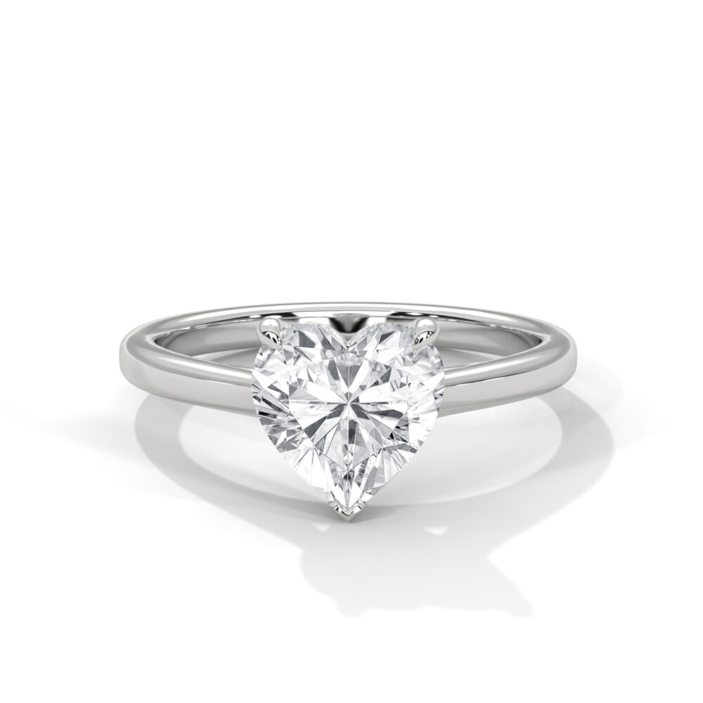 1 CT Heart Lab Grown Diamond Engagement Ring - Image 10