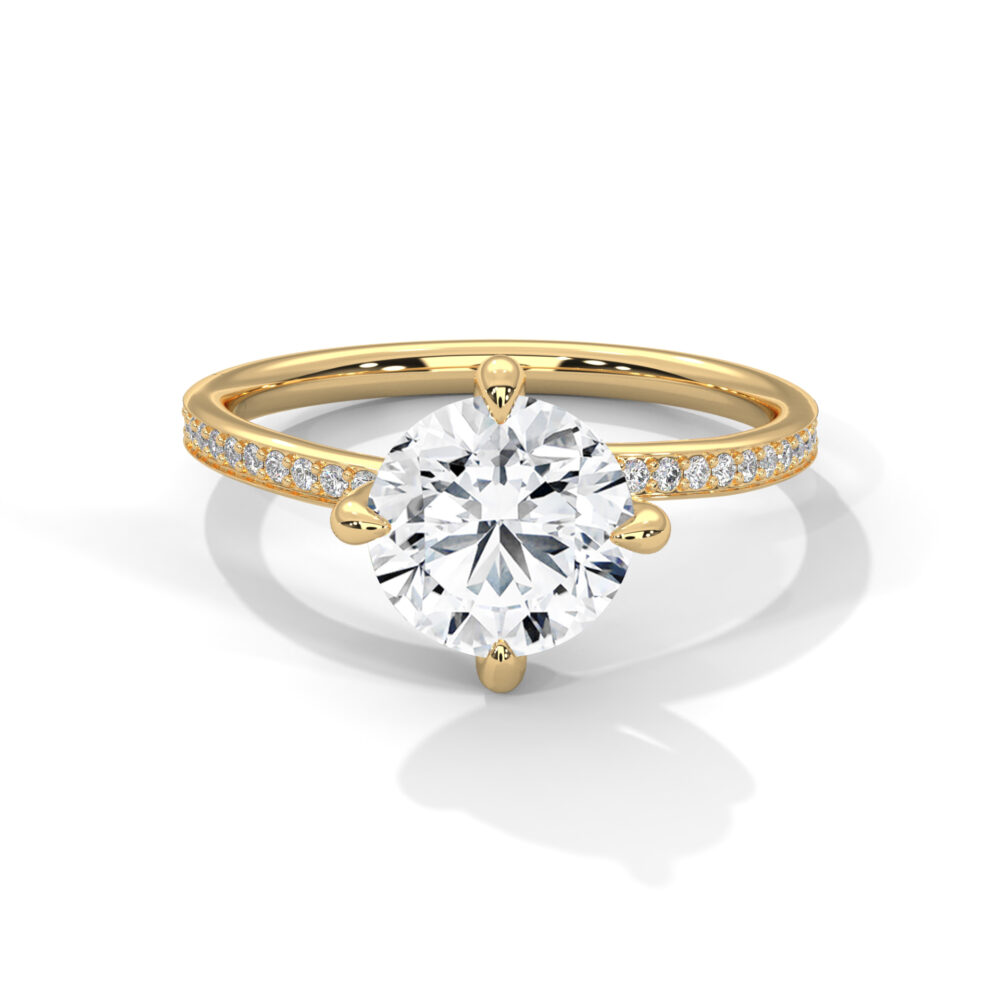 1.1 CT Round Lab Grown Eco Friendly Diamond Engagement Ring
