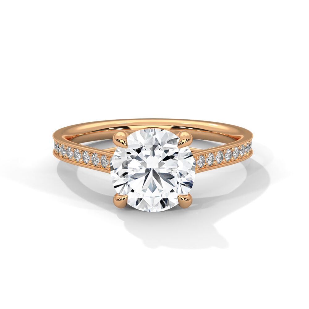 2 CT Round Lab Grown Diamond Engagement Ring - Image 5